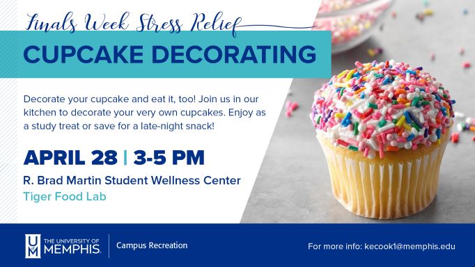 Cupcake Decorating on April 28 at the Wellness Center