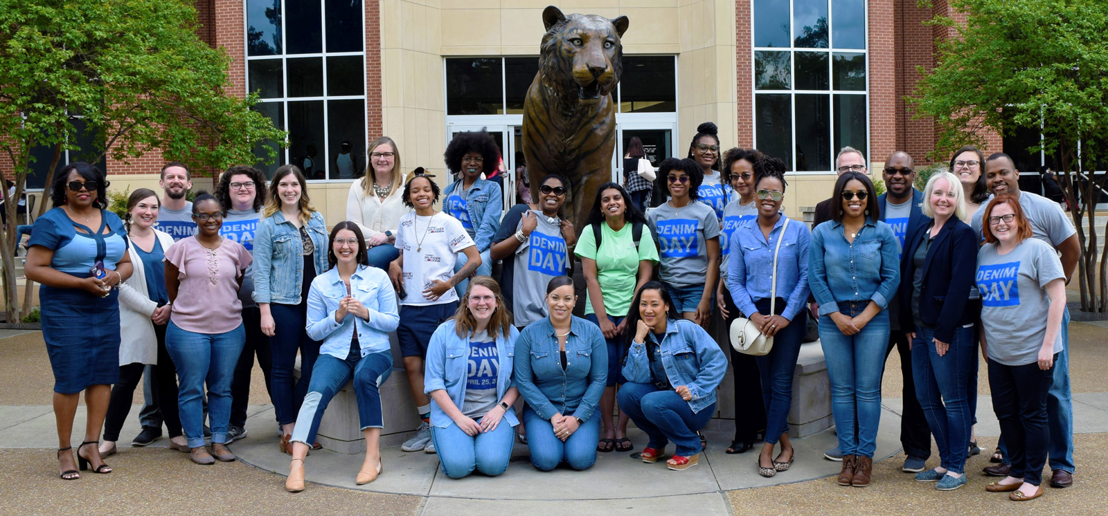 faculty staff wearing denim on Denim Day 2019