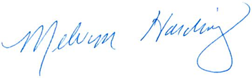 Melvyn Harding Signature
