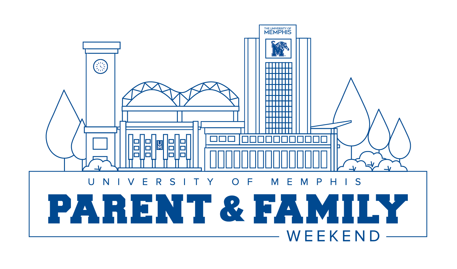 parent and family weekend shirt logo