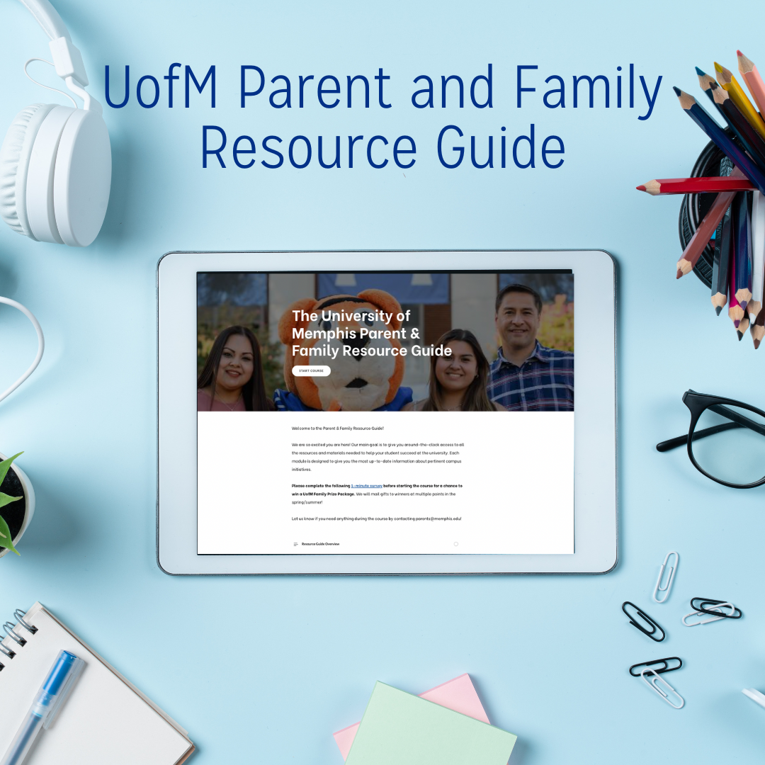 parent and family resource guide on a ipad screen