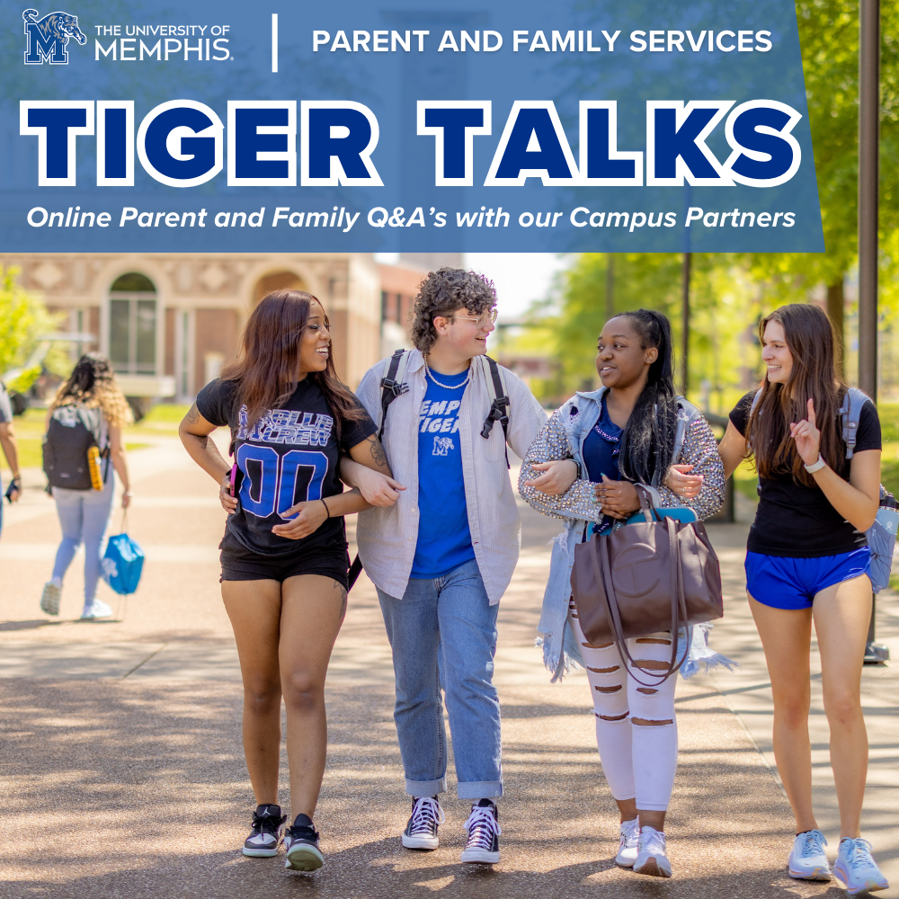 Group of students walking talking: Tiger Talks online Qand As for families
