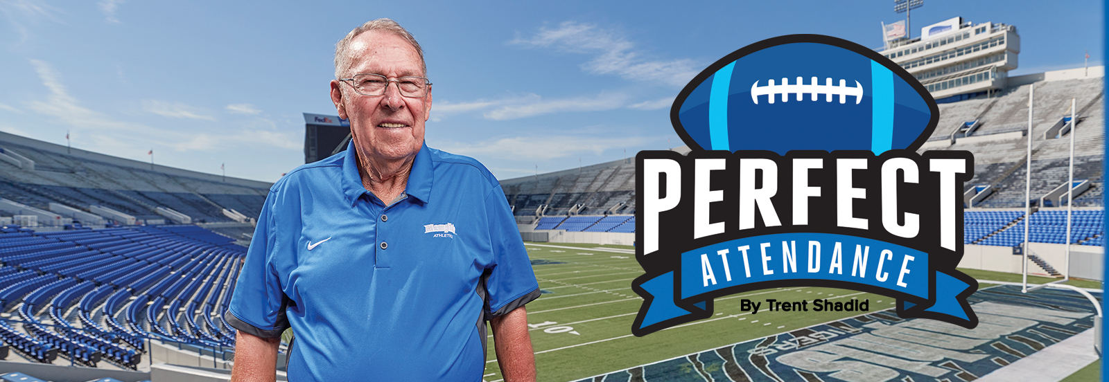 Perfect Attendance  By Trent Shadid | Photo of Dave Butler at Liberty Bowl Memorial Stadium