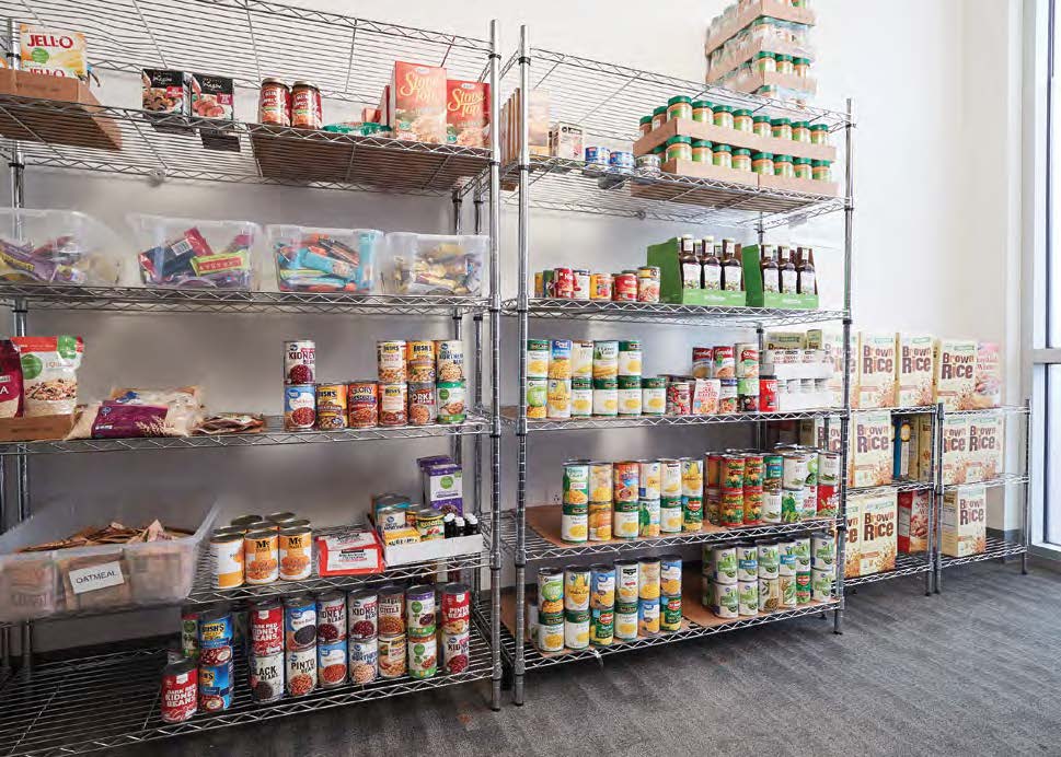 photo of shelves of food pantry