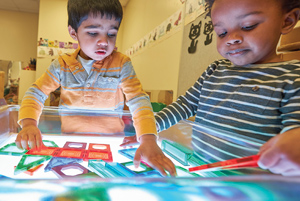 two children playing at ELRC