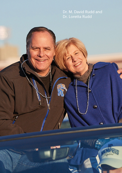Dr. M. David Rudd and Dr. Loretta Rudd in Homecoming Parade