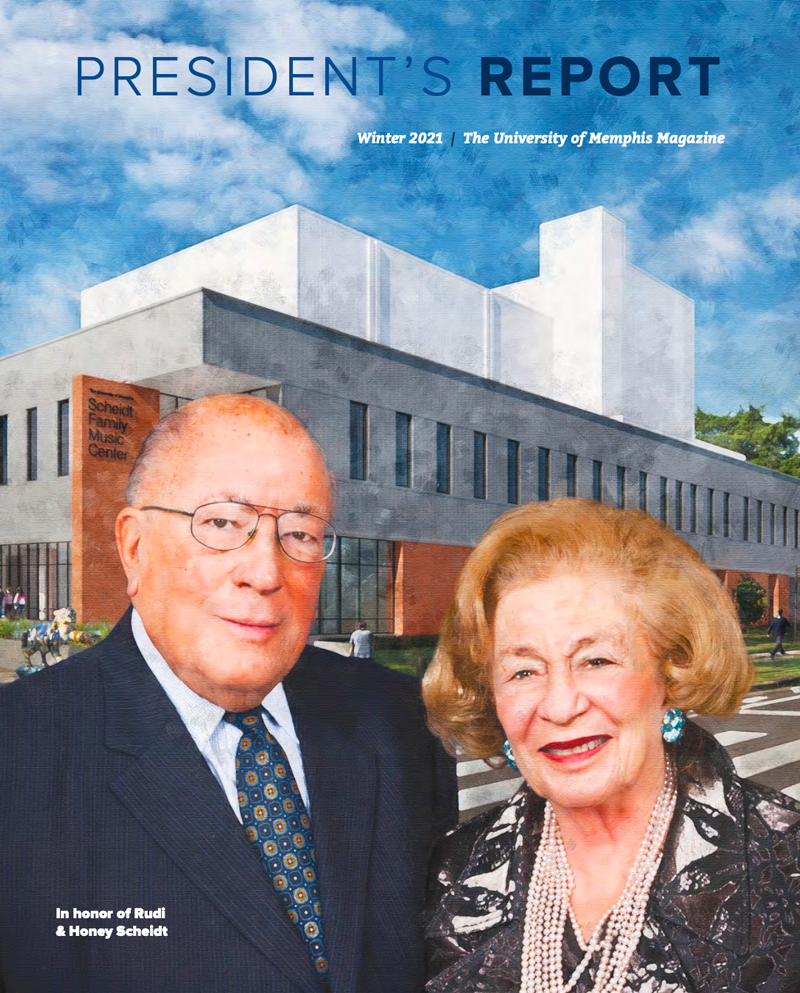 Cover of Winter 2021 President's Report | Image of Rudi and Honey Scheidt