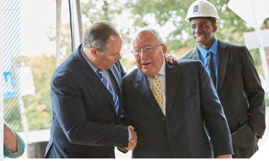 President Rudd shakes the hand of Rudi Scheidt at groundbreaking ceremony