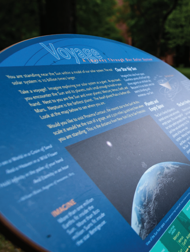 solar system model on university of memphis campus