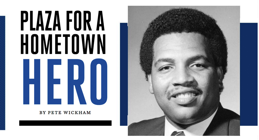 Plaza for a Hometown Hero, by Pete Wickham