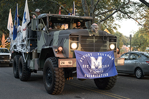 ROTC tank at homecoming parade