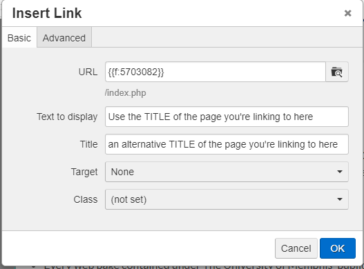 Inserting a Link with Omni CMS Dependency Manager Tag Inserting a Link with Omni CMS Dependency Manager Tag